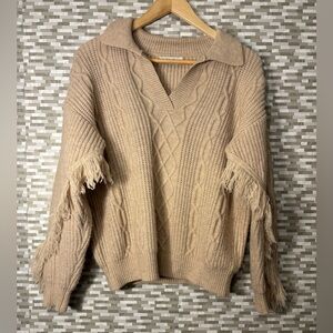 Sadie & Sage Tan V-Neck Sweater